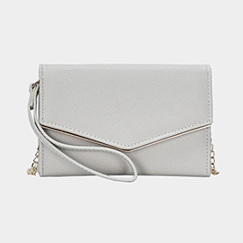 Envelope Wallet on Chain Wristlet Clutch / Crossbody Bag