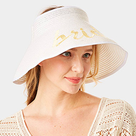 bride Message Roll Up Foldable Visor Sun Hat