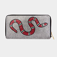 Bling Snake Zipper Wallet