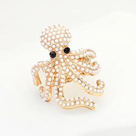 Stone Embellished Octopus Stretch Ring