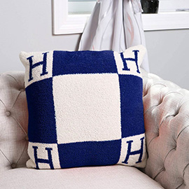 H Patterned Cushion Cover / Pillow Case