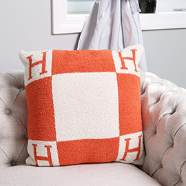 H Patterned Cushion Cover / Pillow Case