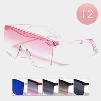 12PCS - Visor Style Wayfarer Sunglasses