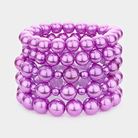 5PCS - Pearl Stretch Bracelets