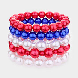 5PCS - Pearl Stretch Bracelets