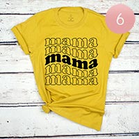 6PCS - Assorted Size mama Graphic T-shirts