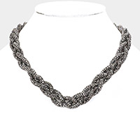 Bling Braided Necklace