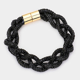 Bling Braided Magnetic Bracelet