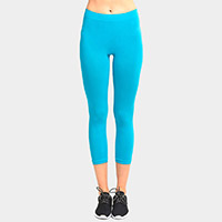 Ladies Solid Capri Leggings