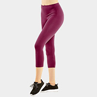 Ladies Solid Capri Leggings