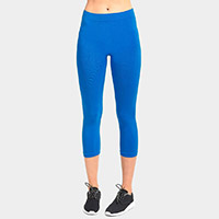 Ladies Solid Capri Leggings