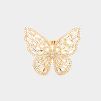 CZ Stone Embellished Butterfly Ring