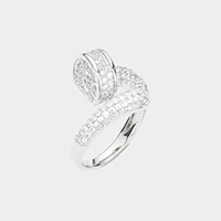 CZ Stone Pave Nail Ring