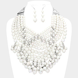 Bubble Multi Layered Statement Necklace