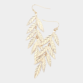 Metal Leaf Dangle Earrings