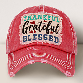 THANKFUL GRATEFUL BLESSED Vintage Baseball Cap