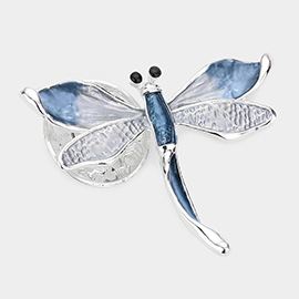 Colored Metal Dragonfly Magnetic Brooch