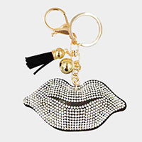 Bling Lips Tassel Keychain