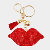 Bling Lips Tassel Keychain