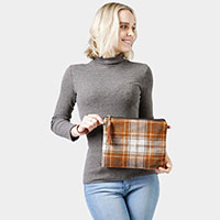 Plaid Check Crossbody / Clutch Bag