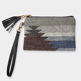 Western Patterned Wristlet Pouch Bag