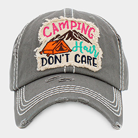 CAMPING HAIR DON'T CARE Vintage Baseball Cap