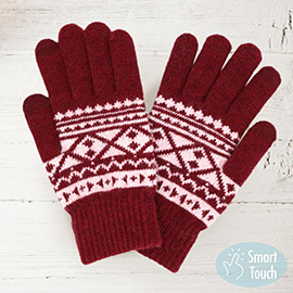 Knit Aztec Smart Gloves