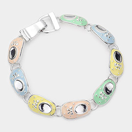 Enamel Sneakers Link Magnetic Bracelet