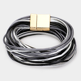 Faux Leather Wrap Bracelet