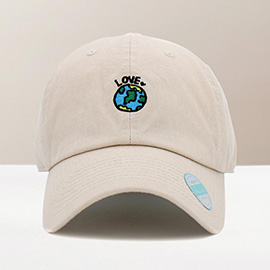 Love Earth Embroidered Baseball Cap