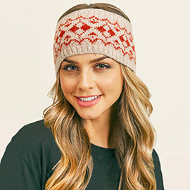 Aztec Pattern Ear Warmer Headband