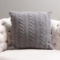 Braided Cable Knit Cushion Cover