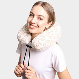 Leopard Patterned Neck Travel Pillow