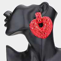 Oversized Rhinestone Embellished Evening Earrings