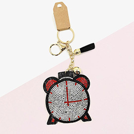 Bling Clock Tassel Keychain