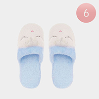 6PAIRS - Fuzzy Face Soft Home Indoor Floor Slippers