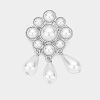 Pearl Flower Pin Brooch