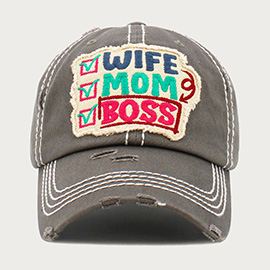 WIFE MOM BOSS Vintage Baseball Cap