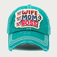 WIFE MOM BOSS Vintage Baseball Cap