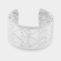 Abstract Pattern Metal Cuff Bracelet