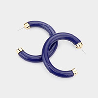 Celluloid Acetate Hoop Earrings