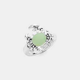 Sea Glass Crab Stretch Ring