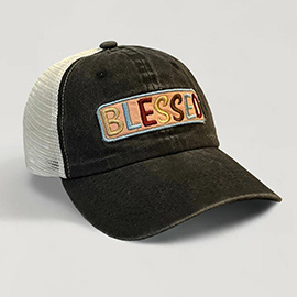 BLESSED Message Mesh Back Baseball Cap