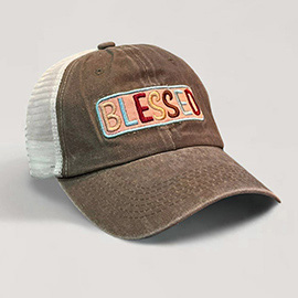 BLESSED Message Mesh Back Baseball Cap