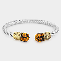 Shamballa Ball Tip Cuff Bracelet