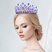 Multi Stone Embellished Queen Tiara