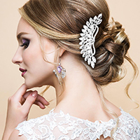 Marquise Stone Cluster Hair Comb