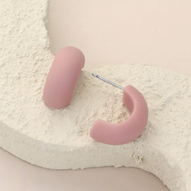 Matte Colored Half Hoop Earrings