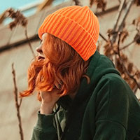 Ribbed Knit Cuffed Beanie Hat