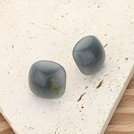 Gold Dust Pebble Resin Stud Earrings